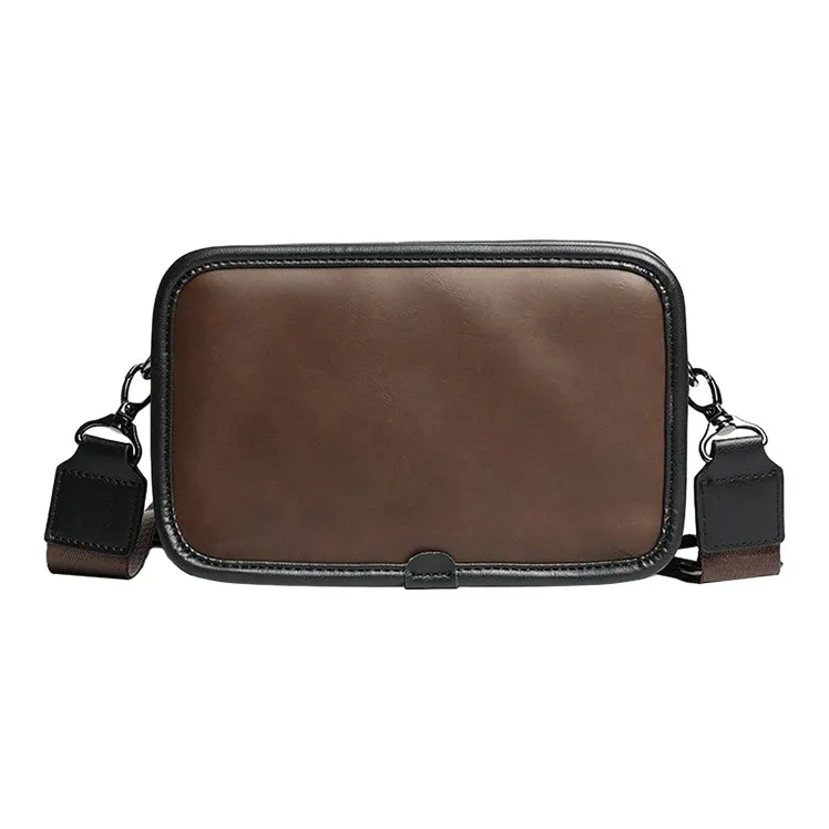 ALNI BITTON PU Shoulder Bag Regular Men's Wrinkle Free Black/Coffee-9