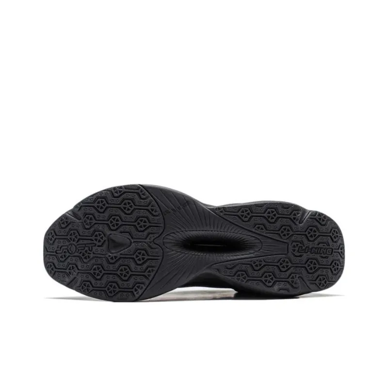 LiNing Soft Cushioned Wear Resistant Lightweight Low Top Casual Shoes Men's Black-3
