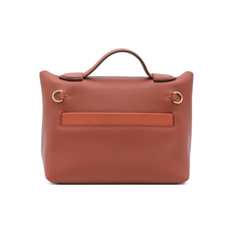 HERMES 24/24 Evercolor With Swift Calfskin Handbag Shoulder Bag Mini Women's 6C Copper Pumpkin With Red Copper Accents-3
