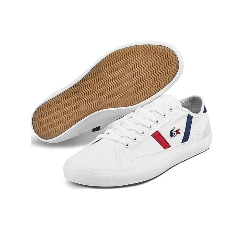 LACOSTE Low Top Canvas Shoes Men's White-4