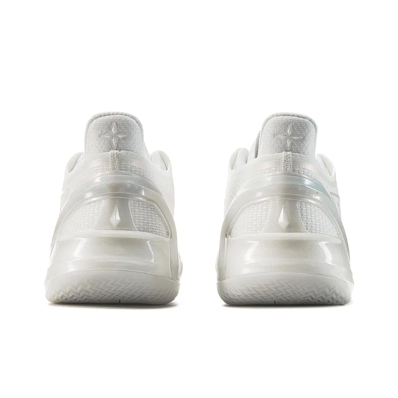 LiNing Blade 4V2 Cushioning Slip Resistant Support Lightweight Rebound Low Top Basketball Shoes Men's White-5