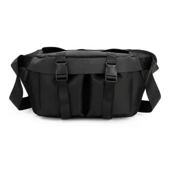 GEERDUN Nylon Shoulder Bag Unisex Black