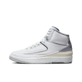 Jordan Air Jordan 2 Retro OG Cushioning Wear Resistant High Top Skateboard Shoes Men's White Gray