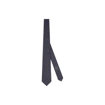 GUCCI Stirrup Interlocking G Printed Tie