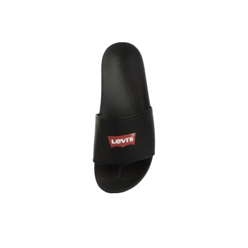 Levi's Slide Slippers Flat Men's Black Red-2