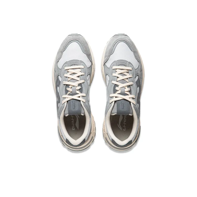 LiNing Sports Life Collection Anti Slip Wear Resistant Low Top Casual Shoes Men's Ultimate Gray-3