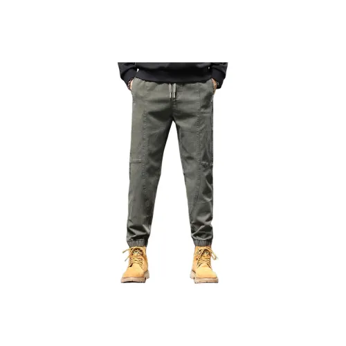 Tonlion Casual Pants Men Army Green