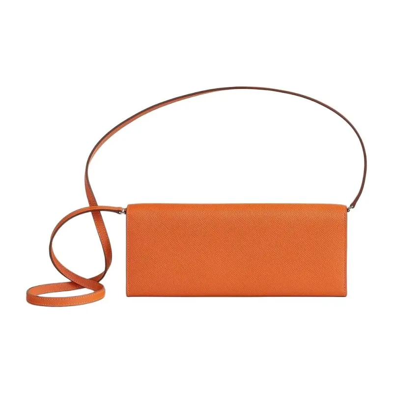 HERMES Maillon To Go Epsom Leather Wallets Shoulder Bag Crossbody Bag Women's 93 Orange Hermes Orange Combo-1