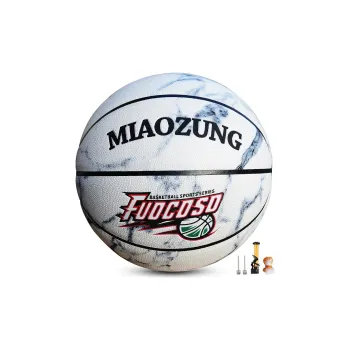 MIAOZUNG Size 7 Indoor Outdoor Universal Basketball PU Marble White