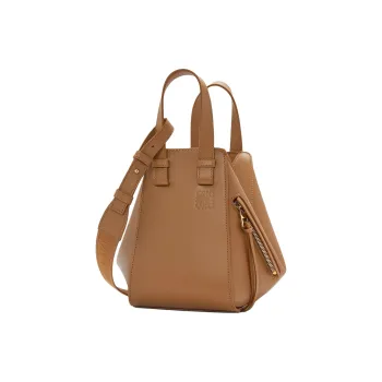 LOEWE Hammock Satin Cow Leather Portable Crossbody Bag Shoulder Bag Women's Oak Brown