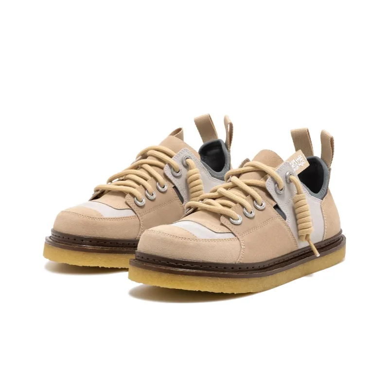 OETZI Low Top Skateboard Shoes Unisex Khaki & Light Gray-1