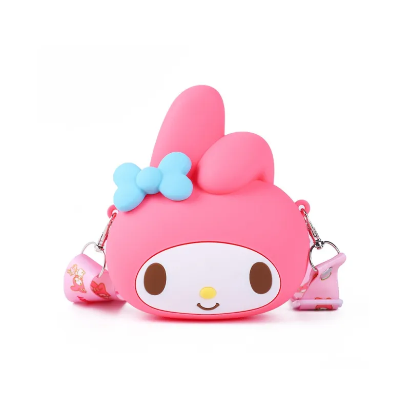 Sanrio Cinnamoroll Hello Kitty PVC Storage Shoulder Bag Small Size Unisex White/Black/Pink/Purple-7