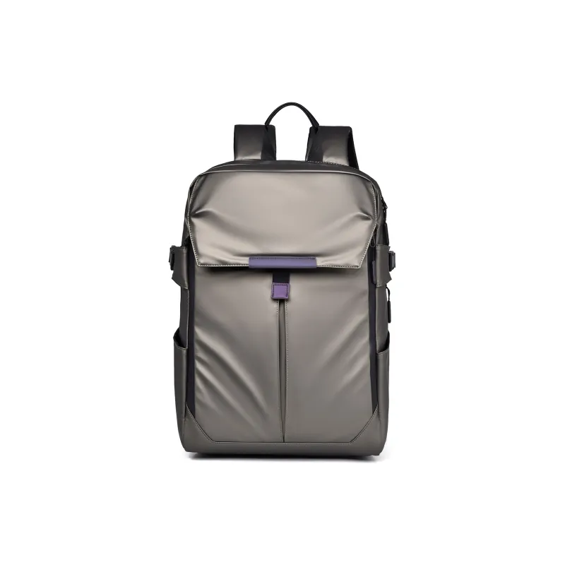 Deli Bear Nylon Laptop Backpack Regular Men's Blue/Gold/Gray/Black-4