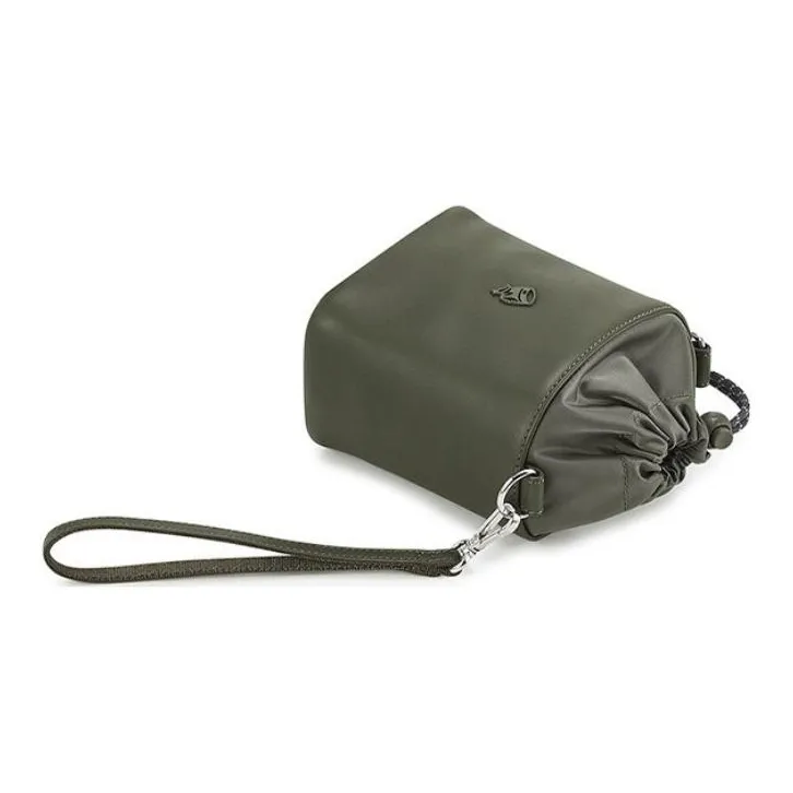 PORTER Fine Grain Cow Leather Bucket Bags Shoulder Bag Crossbody Bag Unisex Grape Green-2