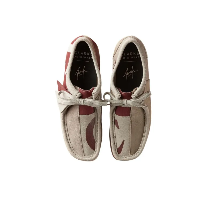 FRANCK PELLEGRINO x Clarks Casual Single Shoes Women's Beige Red-2