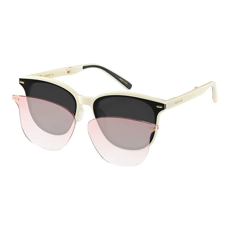 MUJOSH Flying Stack Series Square Slim Frame Foldable Sunglasses Unisex-7