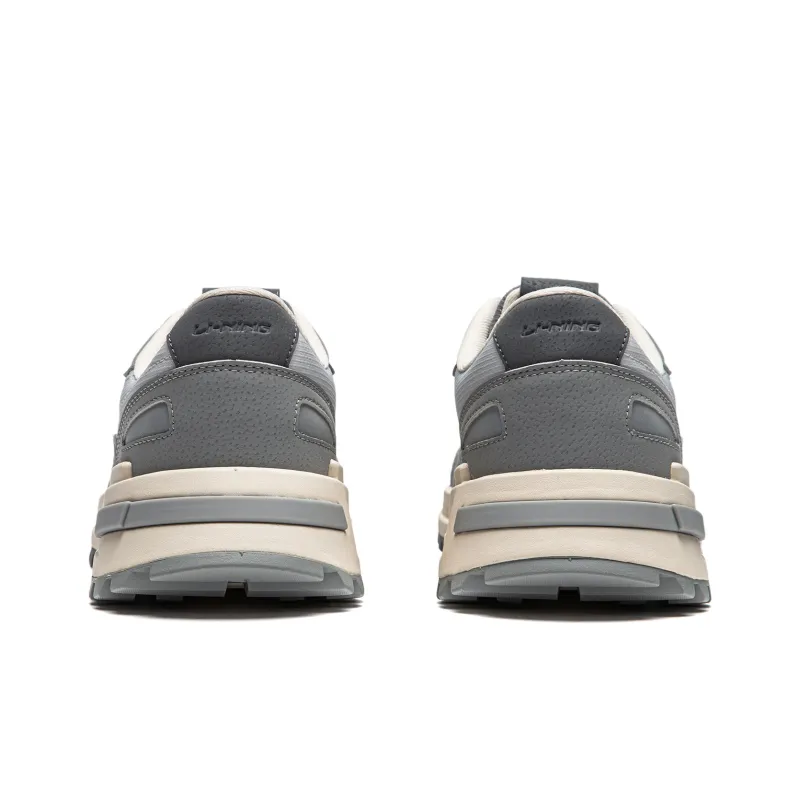 LiNing Sports Life Collection Anti Slip Wear Resistant Low Top Casual Shoes Men's Ultimate Gray-5