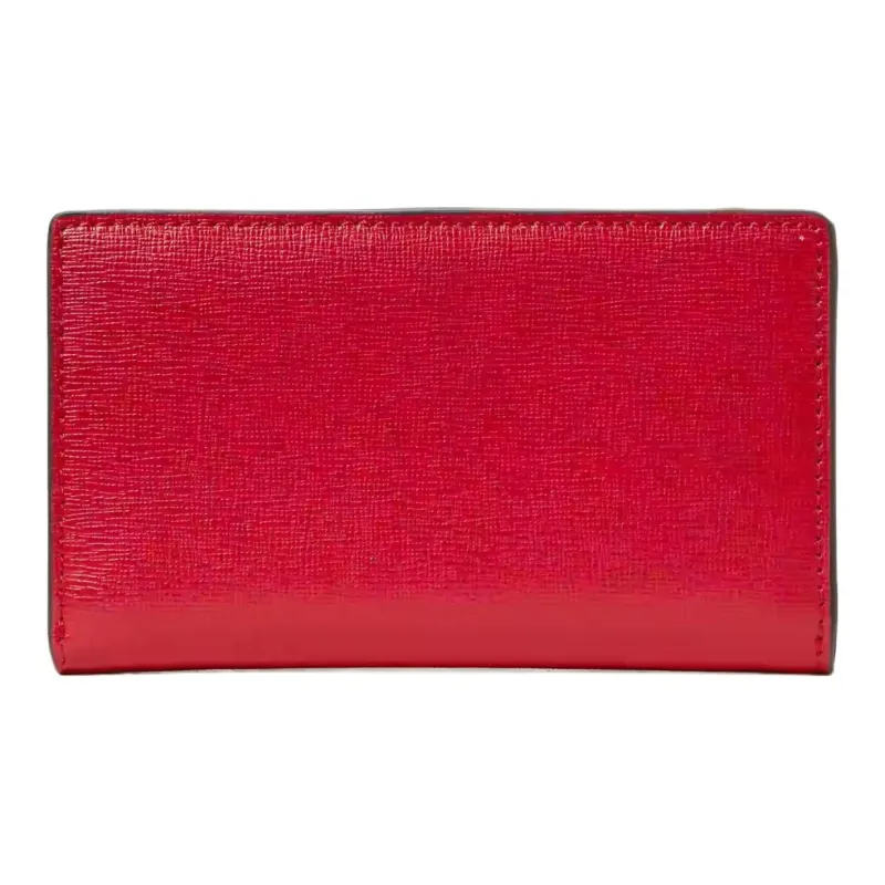 Kate Spade Saffiano Leather Coin Purse Card Holder Wallet Small Size Women's Cherry Red-1