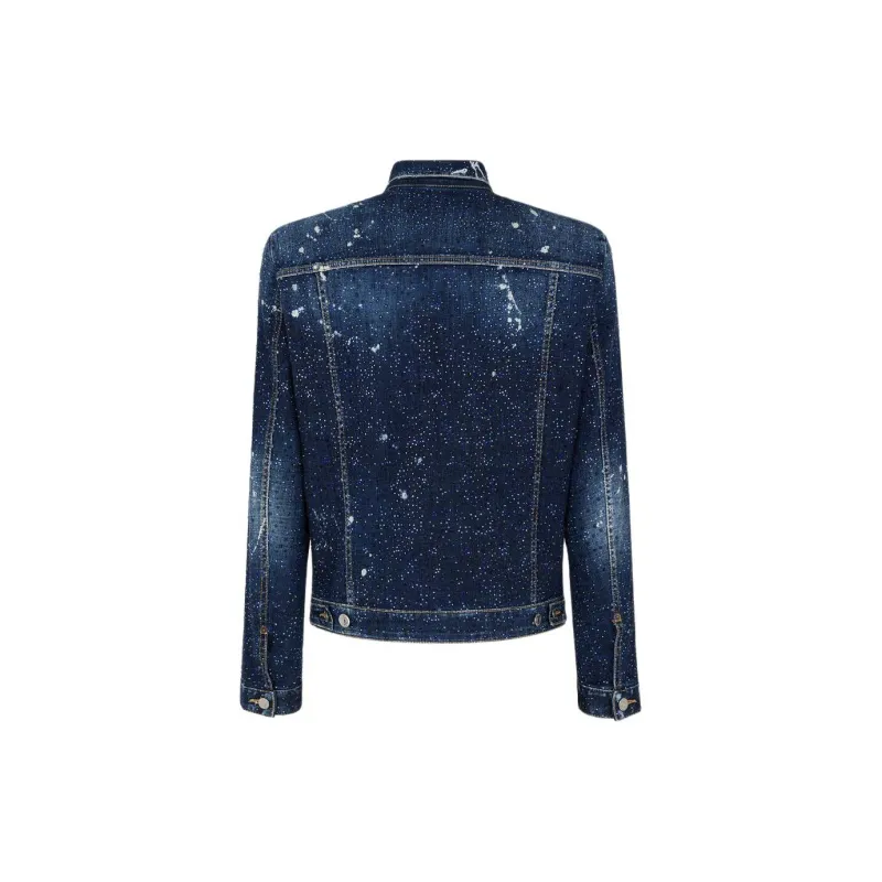 DSQUARED 2 Fireworks Wash Dan Jean Jacket Jackets Coats Men's Blue-1