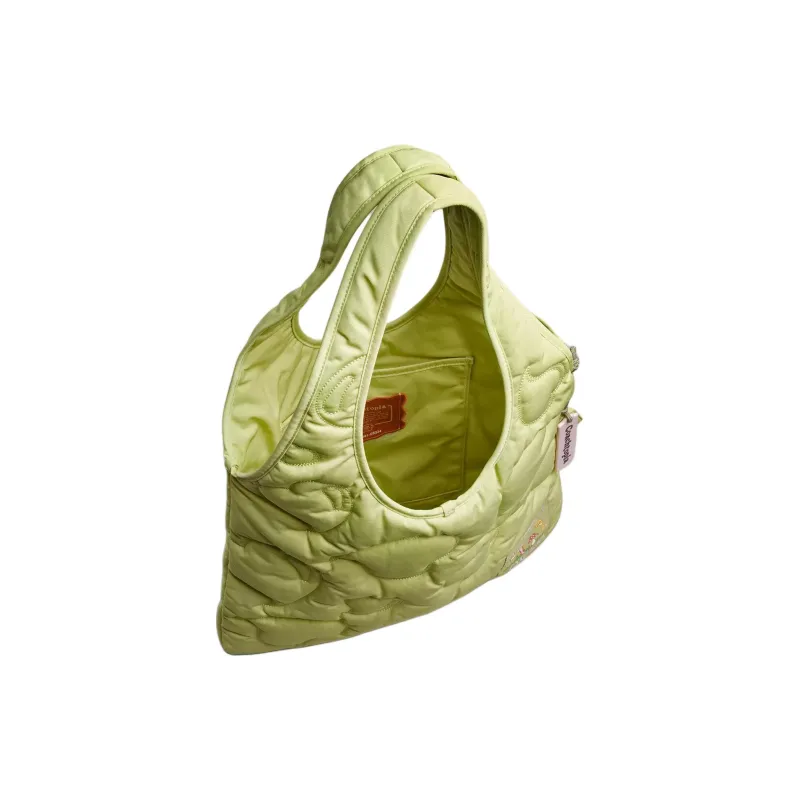 Coachtopia Recycled Polyester Tote Bag, Shopping Bag, Handbag, Shoulder Bag Unisex Light Lime Green-3