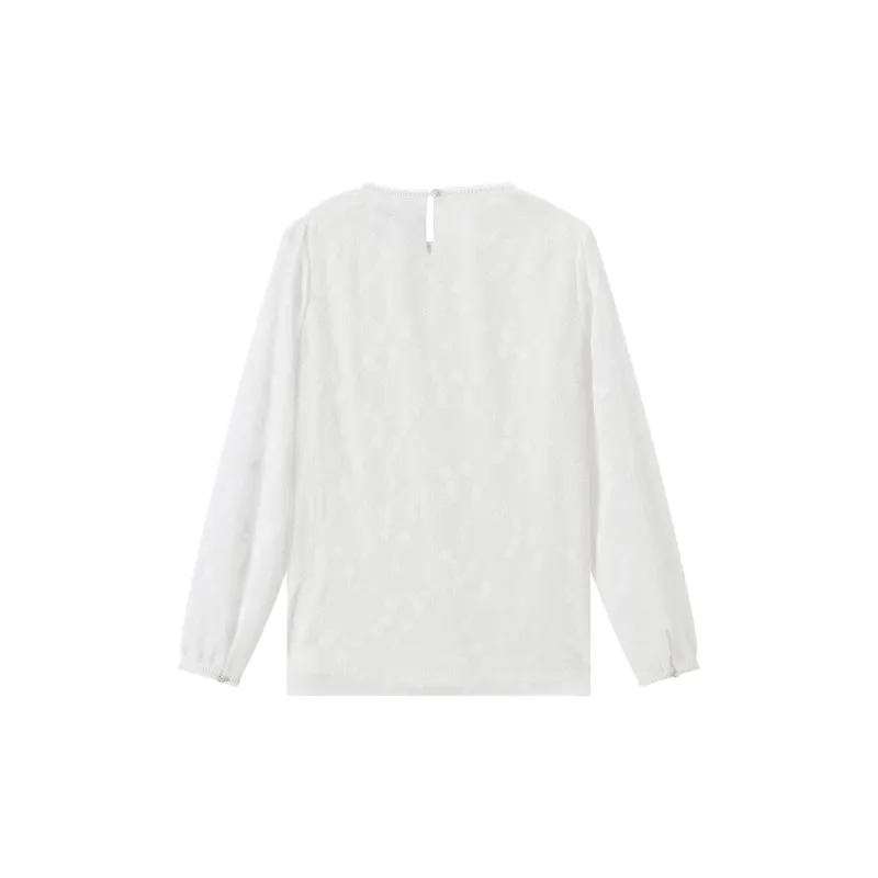 FINITY Chiffon Shirts Women's White-1