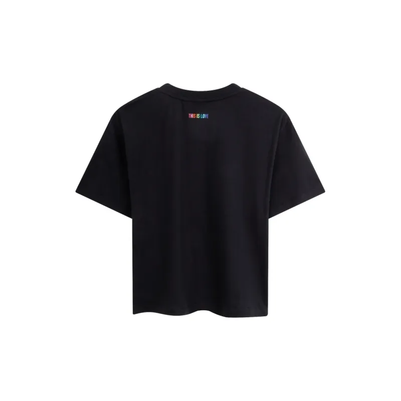 CALVIN KLEIN Rainbow Series T Shirt Men's Space Black-1