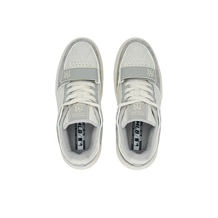 MLB Chunky Liner Low Top Skateboard Shoes Unisex Light Gray-3