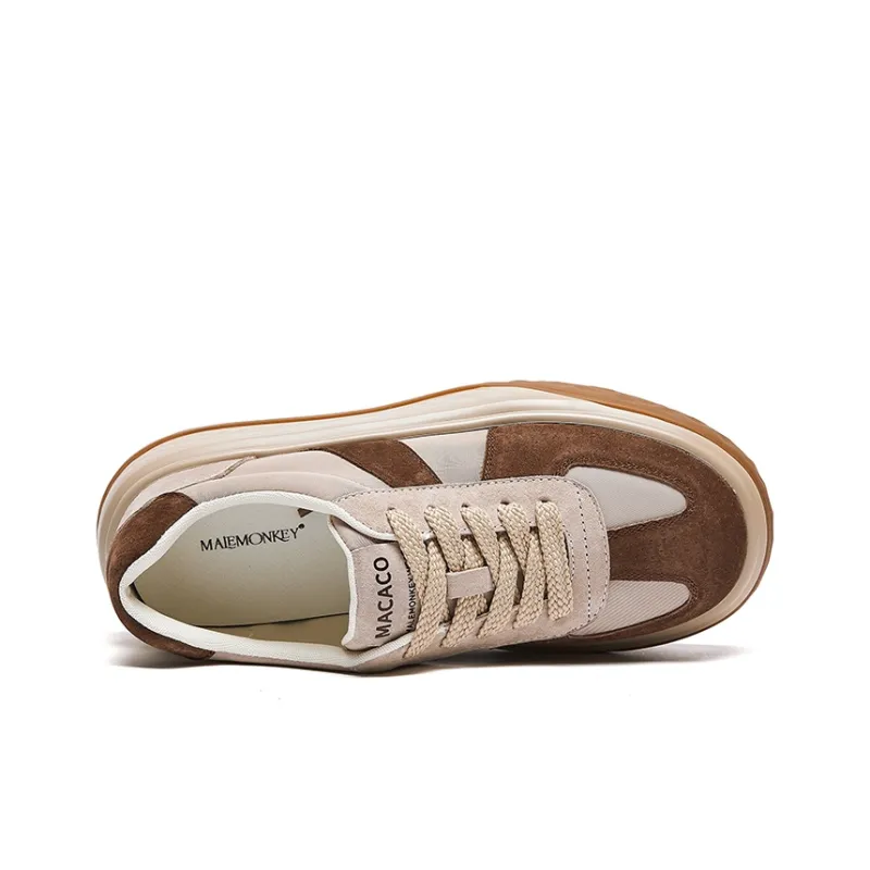 MALEMONKEY Anti-Slip And Wear-Resistant Lightweight Height Increasing Low-Top Casual Shoes Women's-10