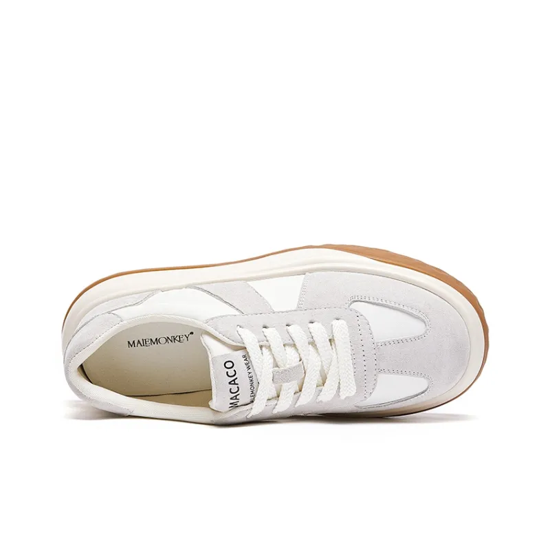 MALEMONKEY Anti-Slip And Wear-Resistant Lightweight Height Increasing Low-Top Casual Shoes Women's-18