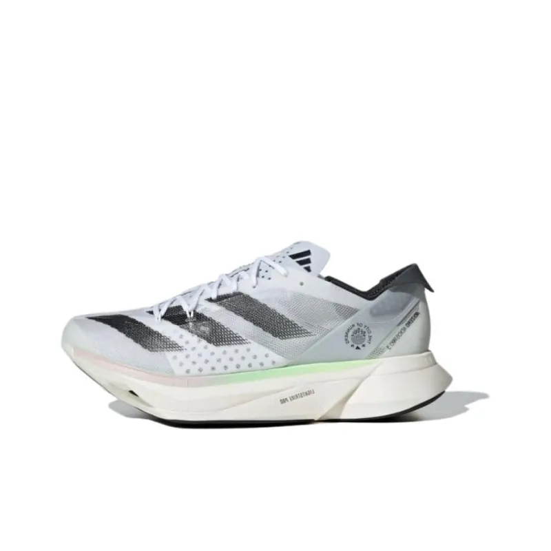 Adidas Adizero Adios Pro 3 Cushioned Slip Resistant Low Top Casual Running Shoes Men's Gray-0