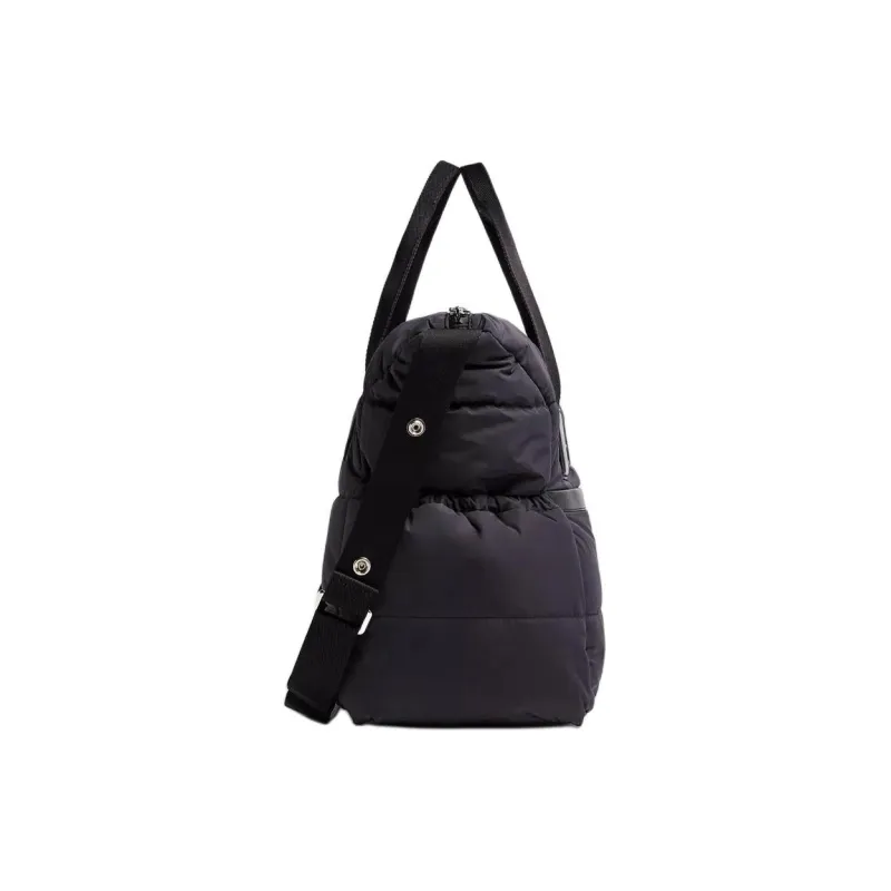 Moncler Terry Cloth With Nylon Mother And Baby Bag, Shoulder Bag, Crossbody Bag, Handbag Women's Black-1