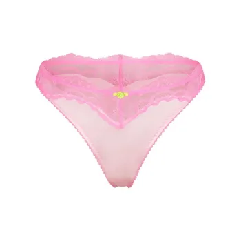 SKIMS Valentine's Day Collection STRETCH SATIN LACE BIKINI Underpants Women's 1 Pack CHERRY BLOSSOM/Cherry Blossom