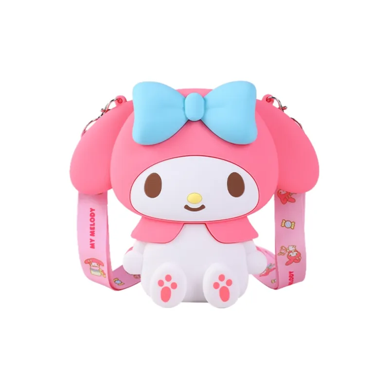 Sanrio Kuromi My Melody PVC Shoulder Bag, Crossbody Bag Medium Size Women's White/Black/Pink/Purple-10