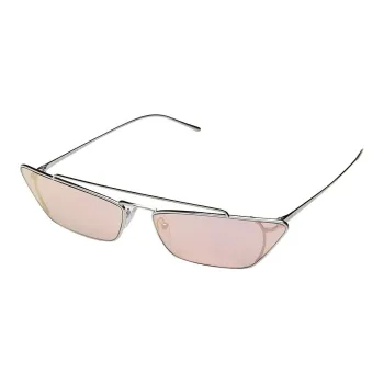 PRADA Metal Irregular Shape Sunglasses Women's Silver