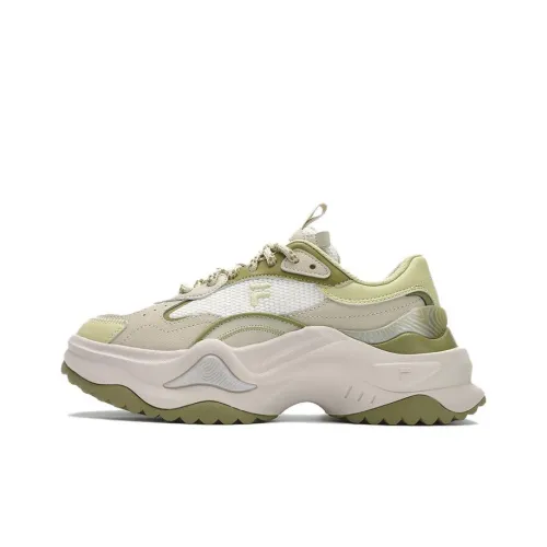 FILA FUSION BIANCO II Anti Slip Wear Resistant Low Top Chunky Sneakers Women's Green