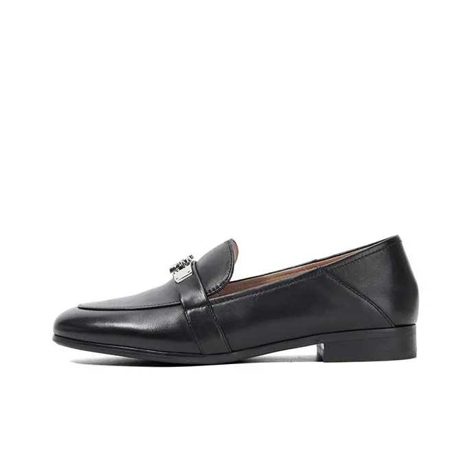 PT'SON Loafers 2cm Women's Black Brown-0
