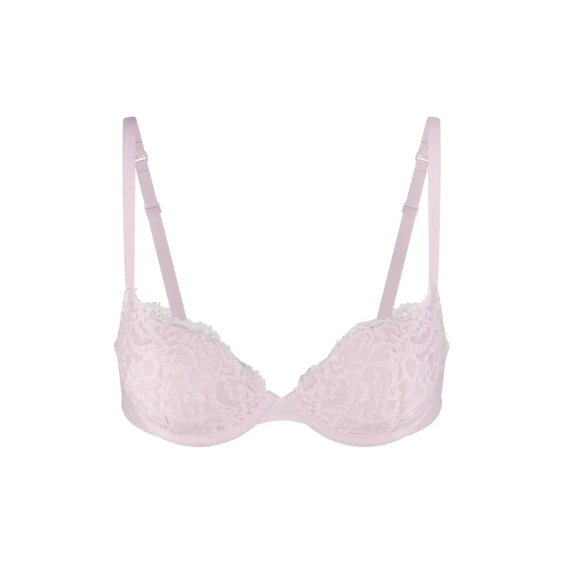 SKIMS Valentine's Day FITS EVERYBODY LACE PUSH-UP BRA Bra Women's CHERRY BLOSSOM/Cherry Blossom-0