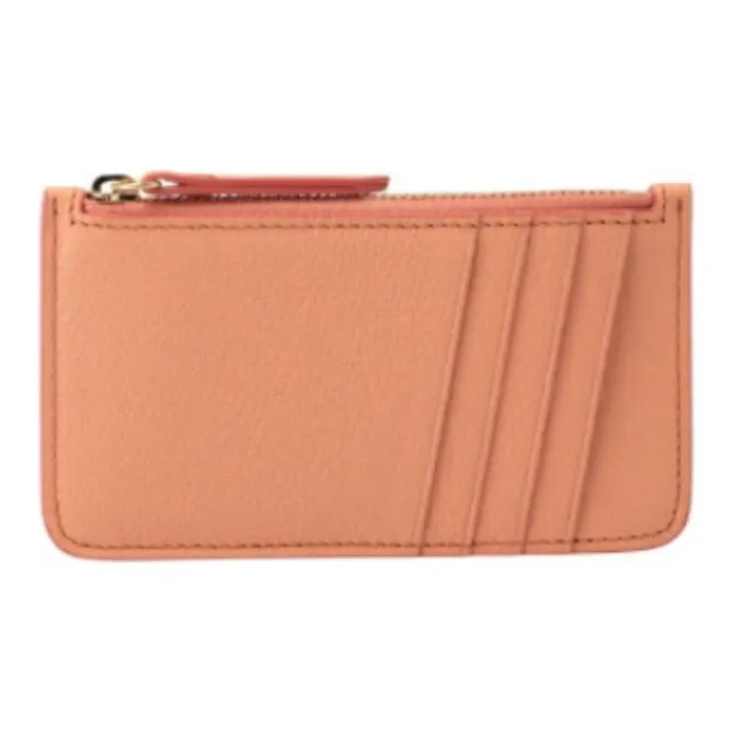 Maison Margiela Goat Nappa Leather Card Holder Wallet Unisex Orange-1