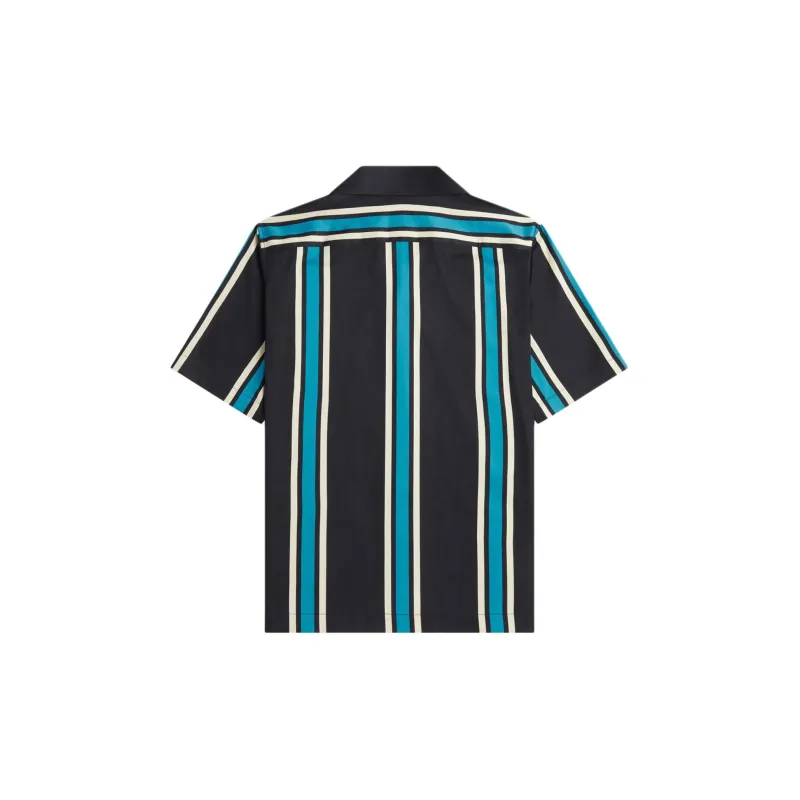 FRED PERRY Striped Revere Collar Shirt Shirt Men's Black-1