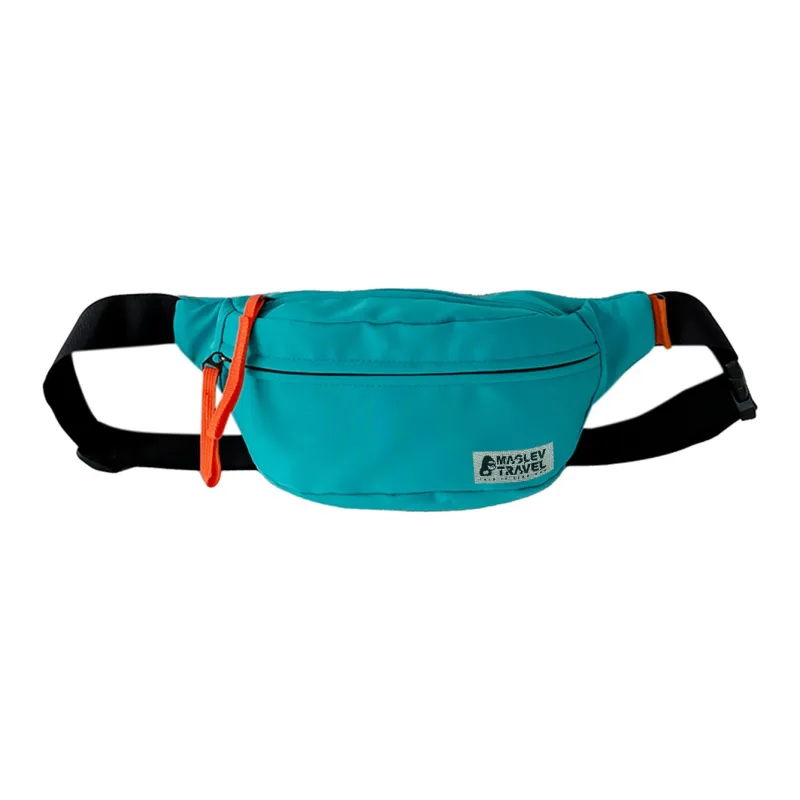 ADOONGA Nylon One Shoulder Fanny Pack Small Size Unisex White/Orange/Black/Khaki/Blue-6