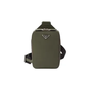 PRADA Saffiano Leather Shoulder Bag Crossbody Bag Sling Bags Men's Green