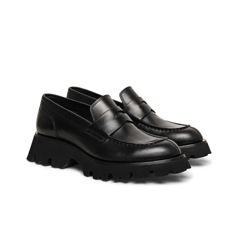 Santoni Alfie Penny-slot Leather Loafers-2