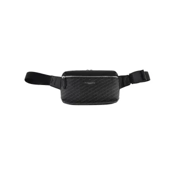 POURCHET Jacquard With Leather Fanny Pack Sling Bags Regular Men's Black