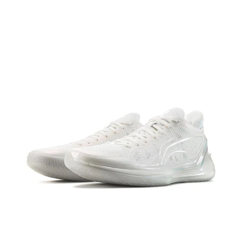 LiNing Blade 4V2 Cushioning Slip Resistant Support Lightweight Rebound Low Top Basketball Shoes Men's White-2
