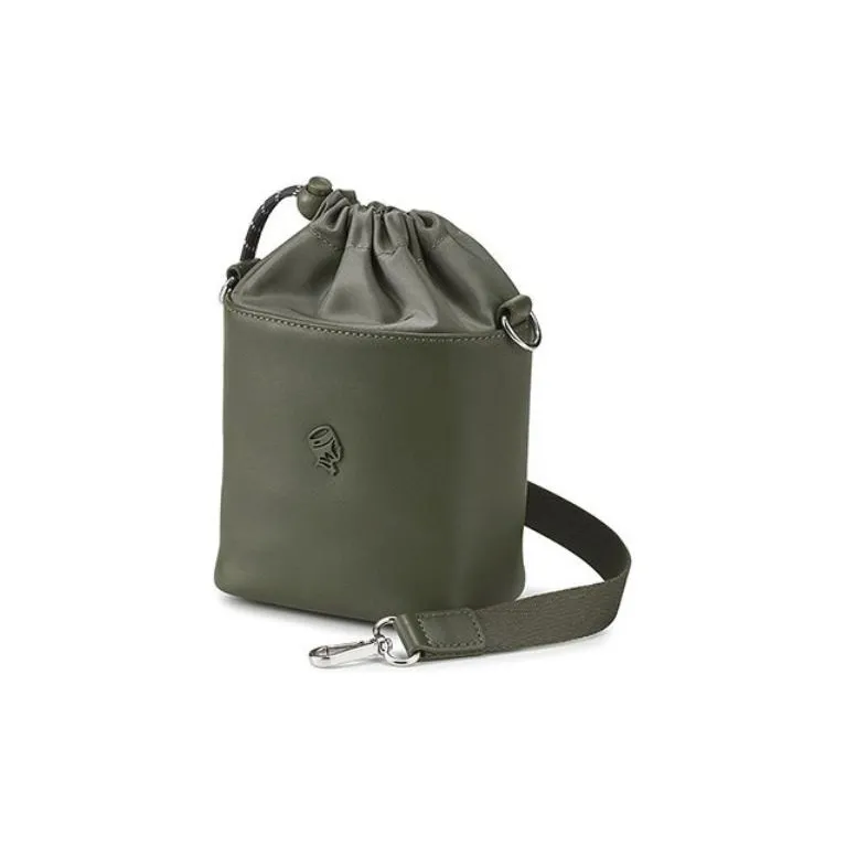 PORTER Fine Grain Cow Leather Bucket Bags Shoulder Bag Crossbody Bag Unisex Grape Green-1