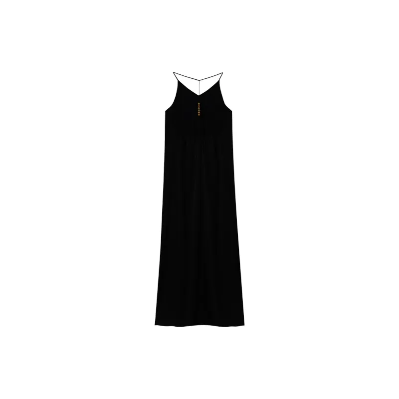 THE SEA LIFE Slip Dress Women's Black Mage-1