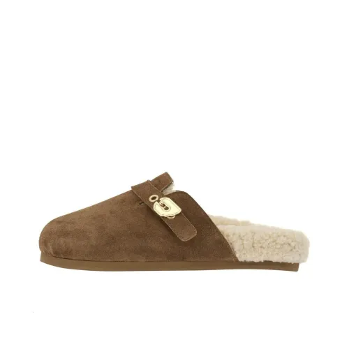 ANCIENT GREEK SANDALS Closed Toe Slippers Women's Brown