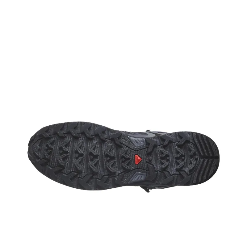SALOMON X Ultra Pioneer Cushioned Slip-Resistant Mid-Top Outdoor Shoes Men's Black White-4