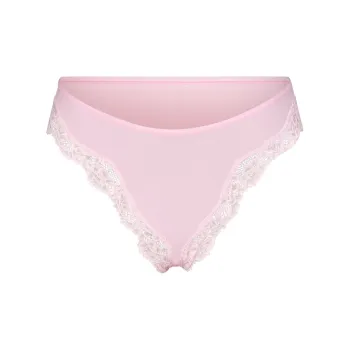 SKIMS Valentine's Day FITS EVERYBODY LACE TANGA Underpants Women's 1 Pack Cherry Blossom Tonal