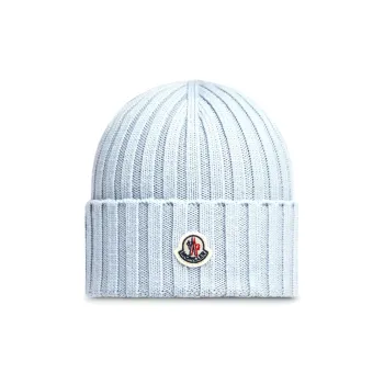Moncler Logo Patch Ribbed Beanie